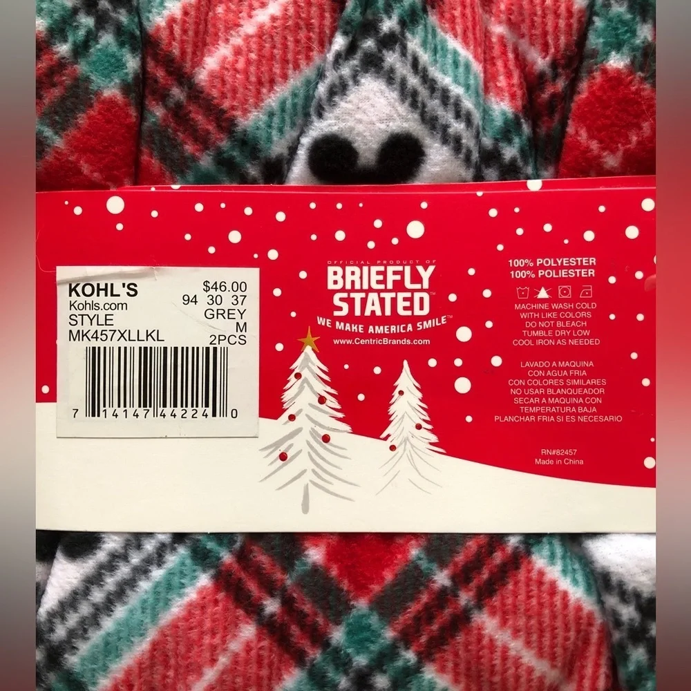 New Disney Holiday Minnie Woman & Dog XL 2-Piece Fleece PJs Sleep Sets - Picture 8 of 9